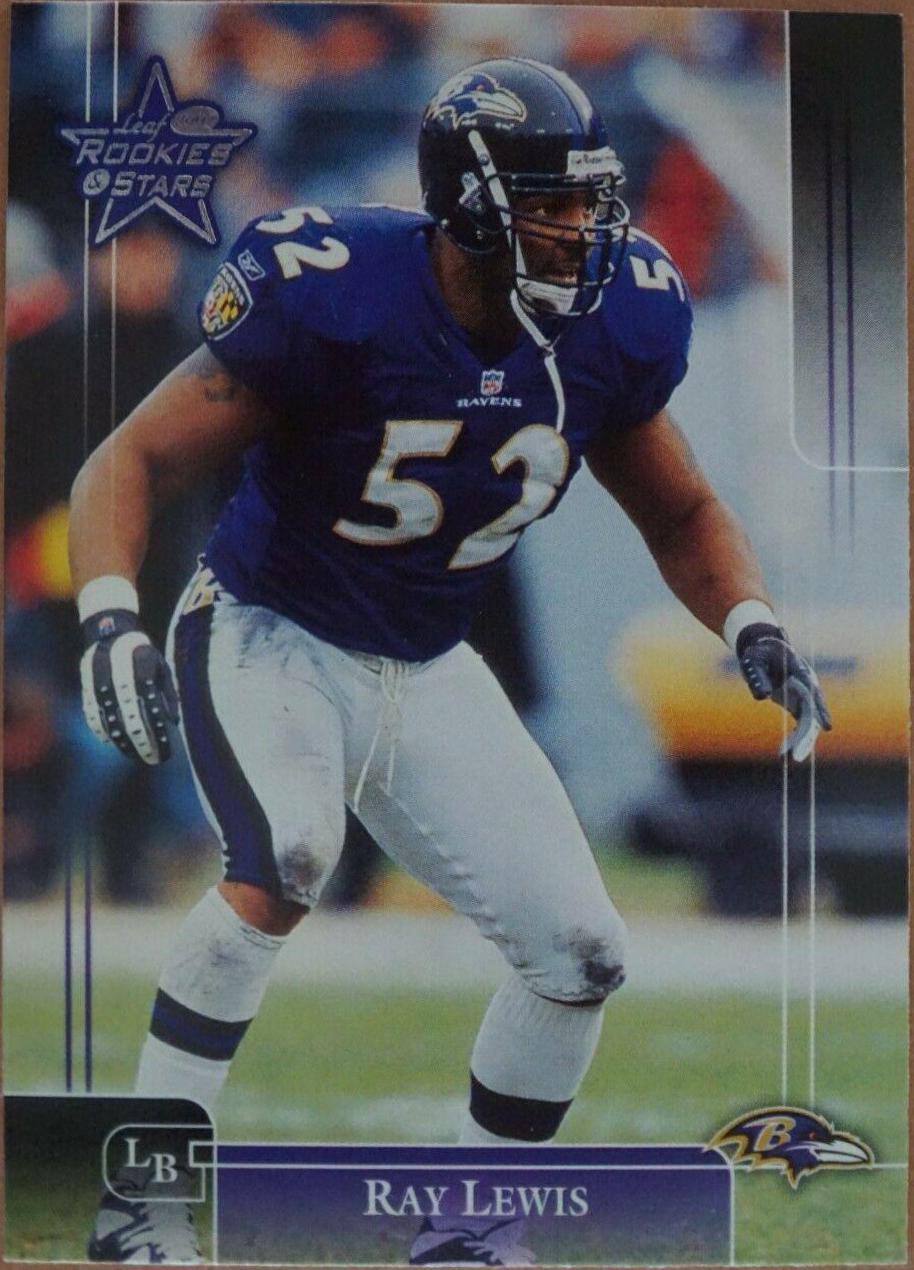 Ray Lewis #8 Football Cards 2002 Leaf Rookies & Stars
