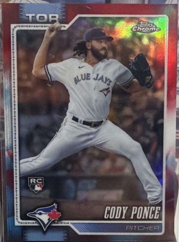 2026 Topps Chrome Cody Ponce [Red White Blue Refractor] #112 card