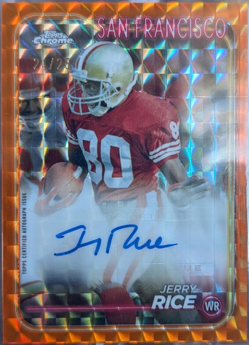 Jerry Rice #BA-JRI Football Cards 2024 Topps Chrome Autograph