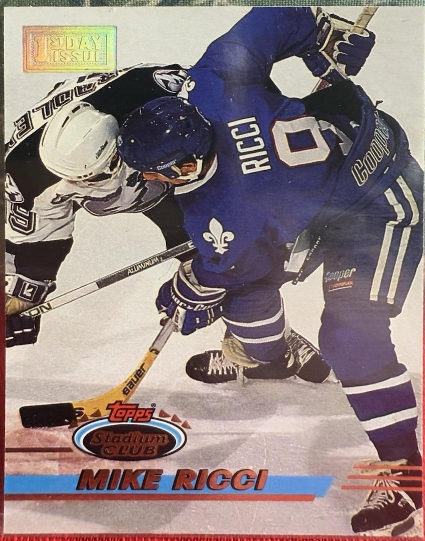 Mike Ricci [First Day Issue] #176 Prices | 1993 Stadium Club | Hockey Cards