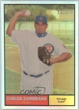 Carlos Zambrano #C133 Baseball Cards 2010 Topps Heritage Chrome