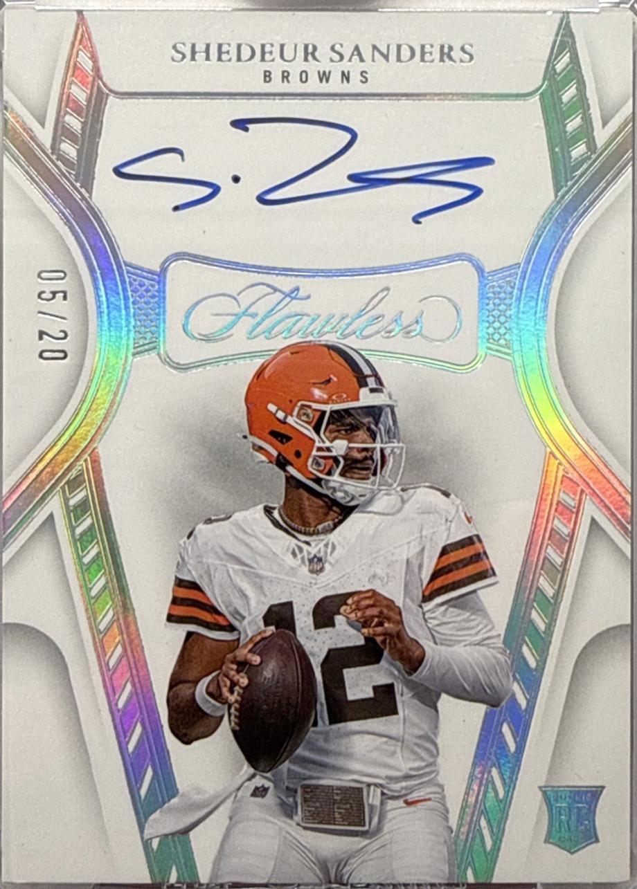 Shedeur Sanders #1 2025 Panini Flawless Football Rookie Debut Signatures