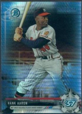 Hank Aaron #BNR-HA 2017 Bowman Chrome National Convention Baseball
