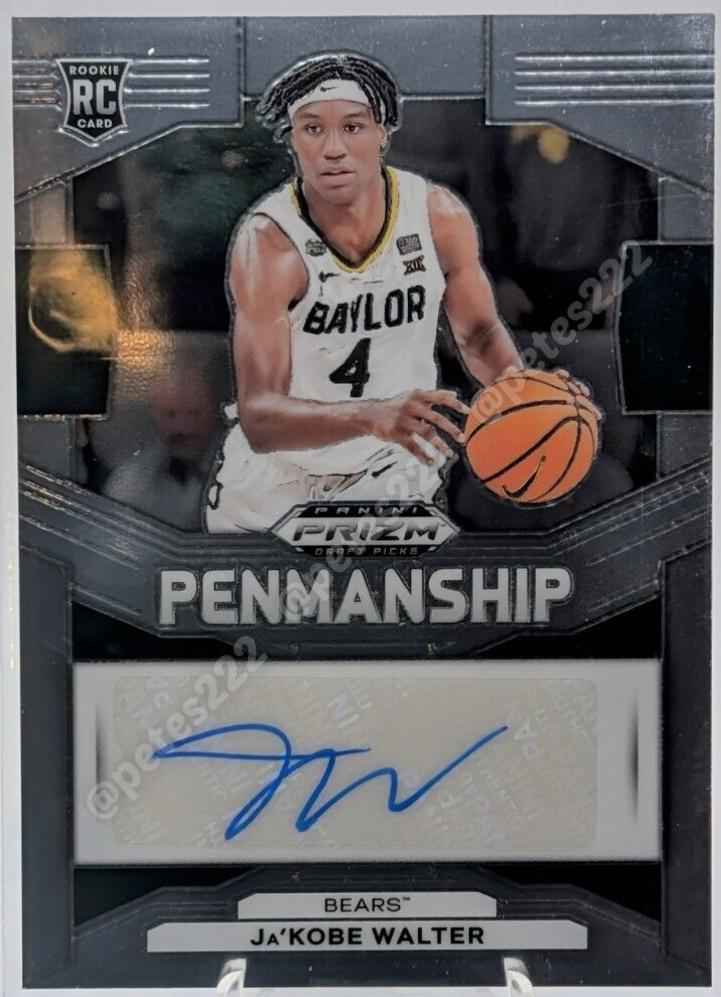 Ja'Kobe Walter #P-JBW Basketball Cards 2024 Prizm Draft Picks Penmanship