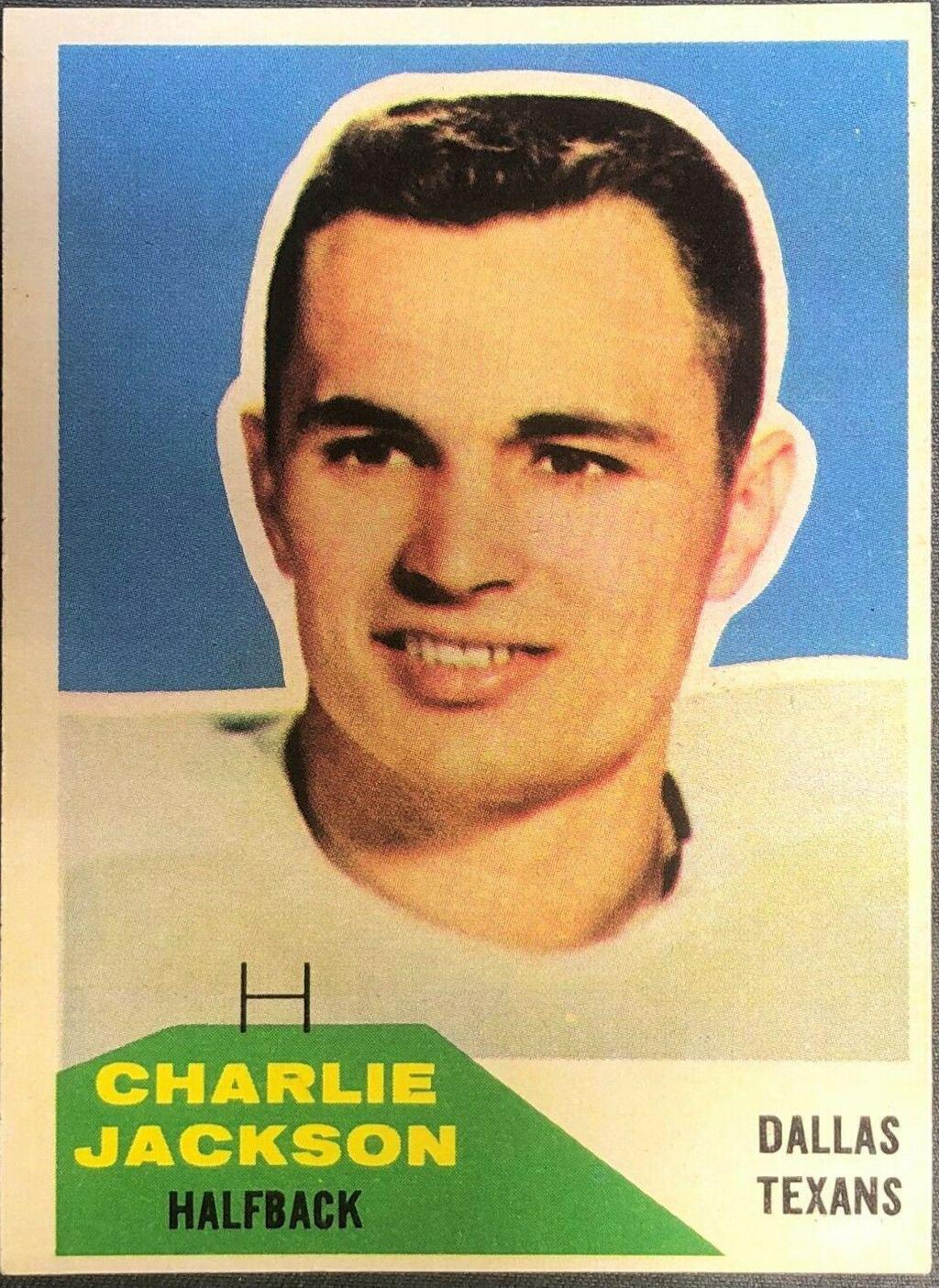 Charlie Jackson #25 Football Cards 1960 Fleer