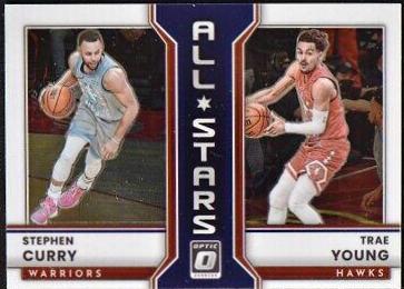 Stephen Curry, Trae Young #2 Basketball Cards 2022 Panini Donruss Optic All Stars