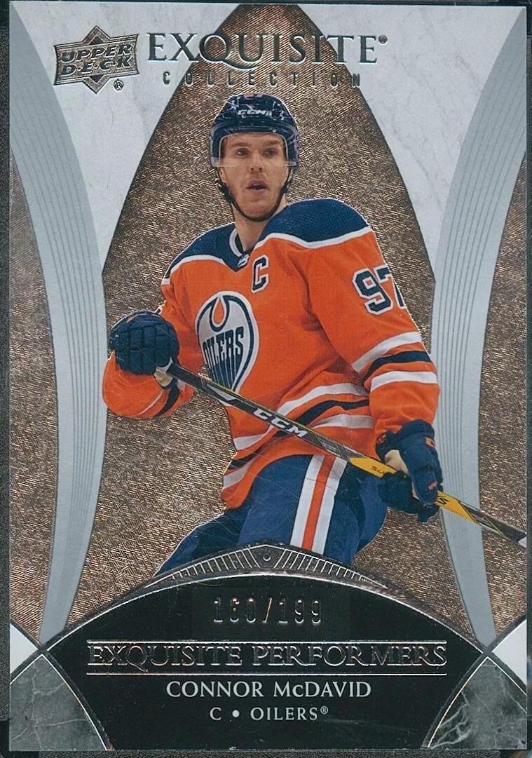 Connor McDavid #ECP-CM Hockey Cards 2020 Upper Deck Black Diamond Exquisite Collection 2006-07 Retro