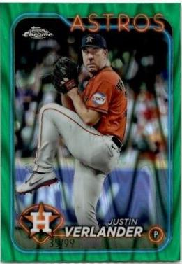 Justin Verlander [RayWave Green Refractor] #291