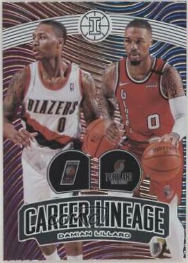 Damian Lillard #3 Basketball Cards 2019 Panini Illusions Career Lineage