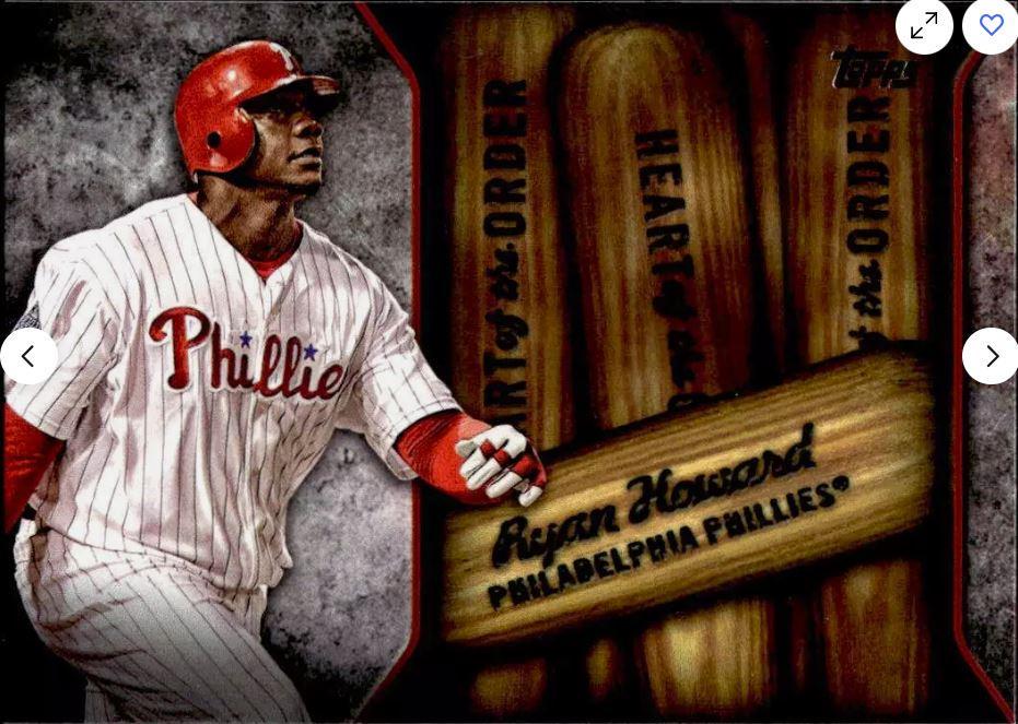 Ryan Howard #HOR-14 Baseball Cards 2015 Topps Heart of the Order