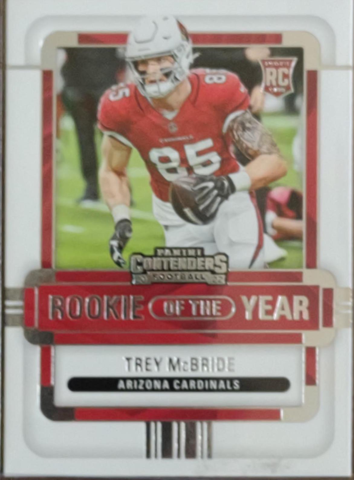 Trey McBride #ROY-TMB Football Cards 2022 Panini Contenders Rookie of the Year