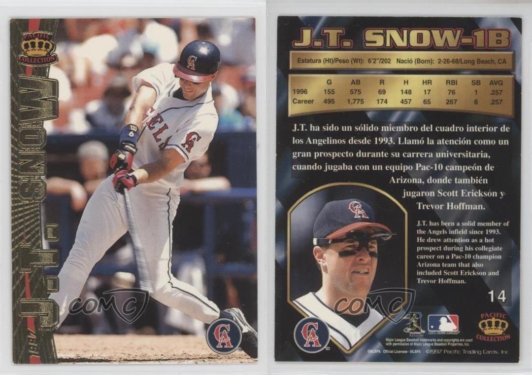 JT Snow #14 Baseball Cards 1997 Pacific Crown Collection