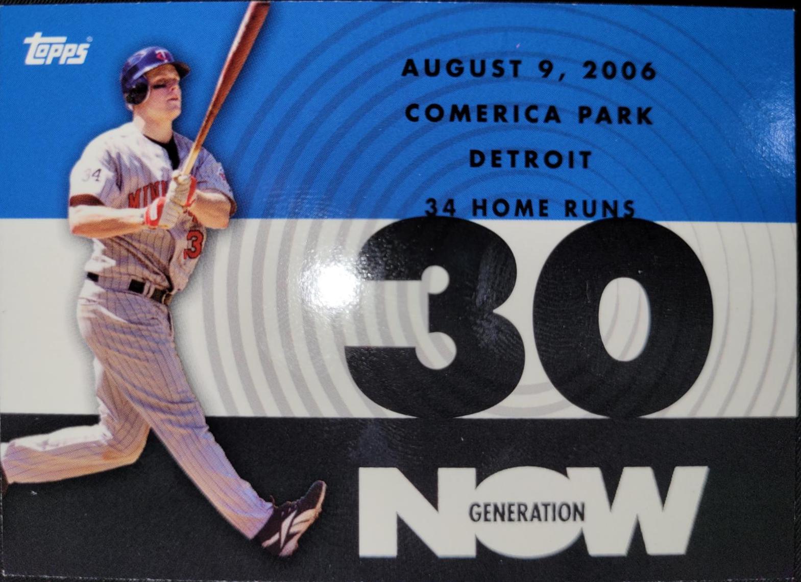 Justin Morneau #GN146 Baseball Cards 2007 Topps Generation Now