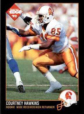Courtney Hawkins #219 Football Cards 1992 Collector's Edge