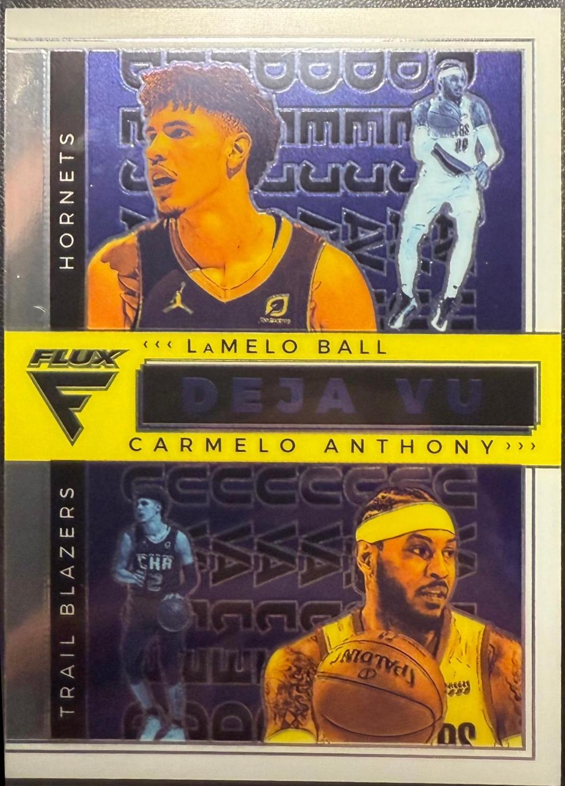 Lamelo Ball / Carmelo Anthony #2 Basketball Cards 2020 Panini Flux Deja Vu