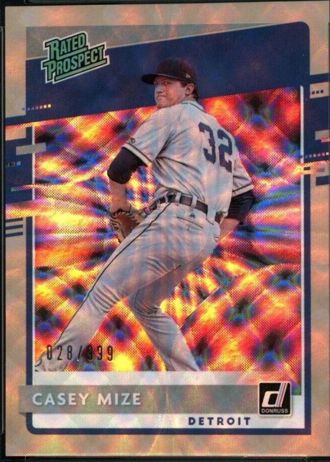 Casey Mize #RP-4 Baseball Cards 2020 Panini Donruss Rated Prospects