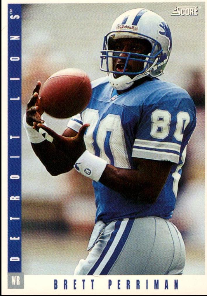 Brett Perriman #41 Football Cards 1993 Panini Score