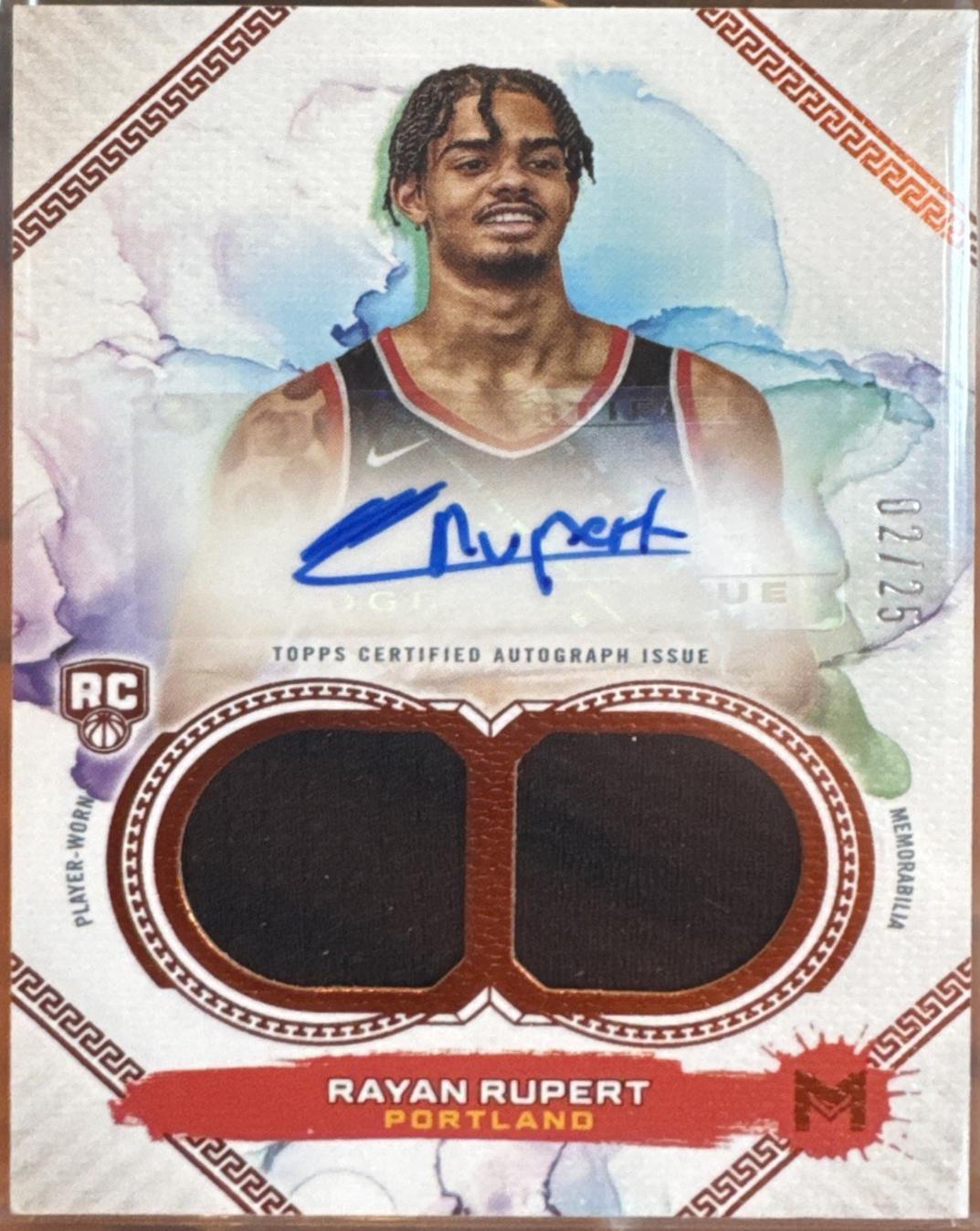 Rayan Rupert [Rookie Relic Autograph Dual] #115