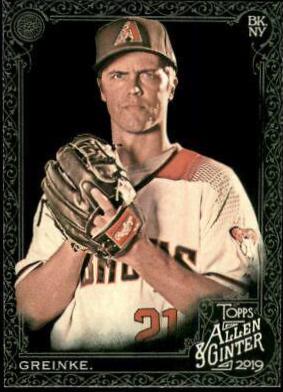Zack Greinke #9 Baseball Cards 2019 Topps Allen & Ginter X