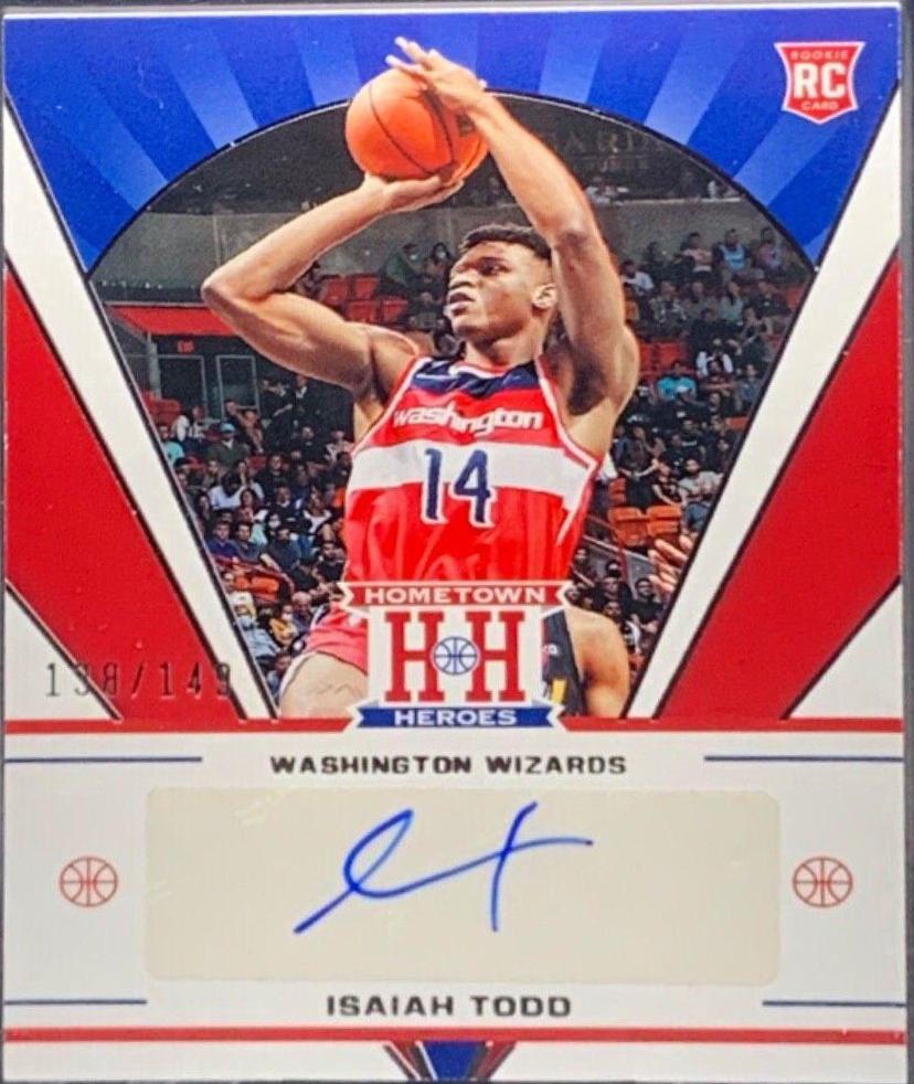Isaiah Todd #HHR-IST 2021 Panini Chronicles Hometown Heroes Rookie Autographs Basketball