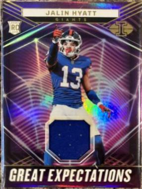 Jalin Hyatt #GE-JHY Football Cards 2023 Panini Illusions Great Expectations