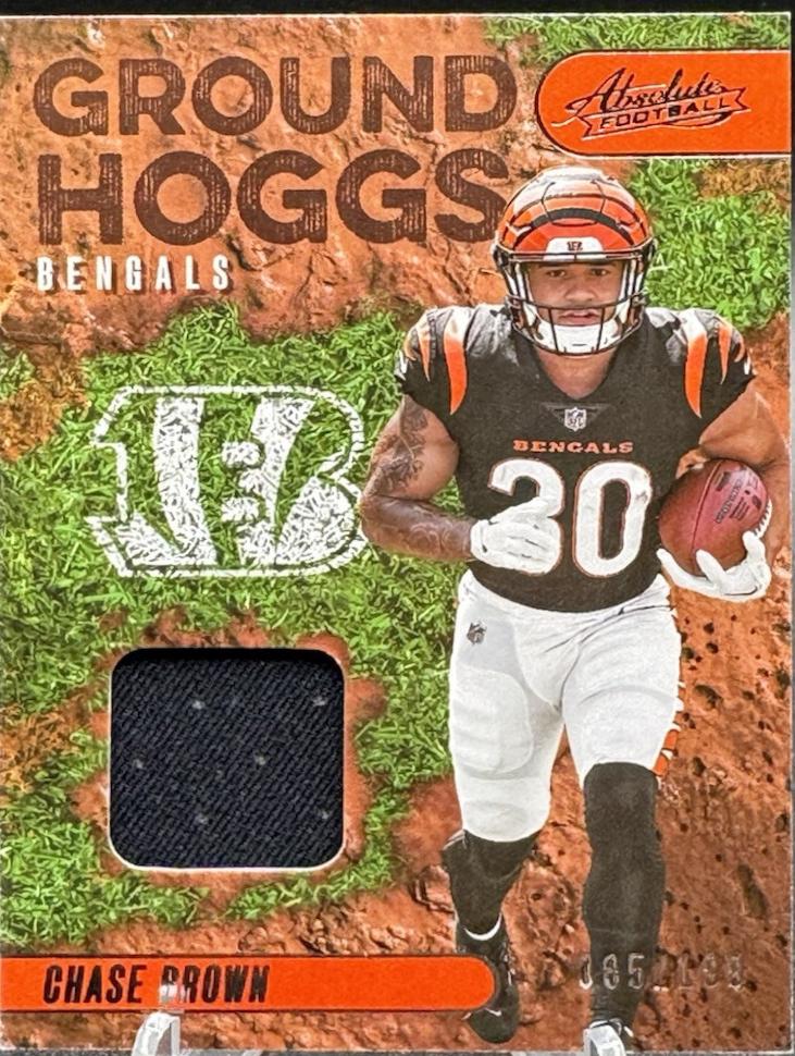 Chase Brown #GH-2 Football Cards 2023 Panini Absolute Ground Hoggs Materials