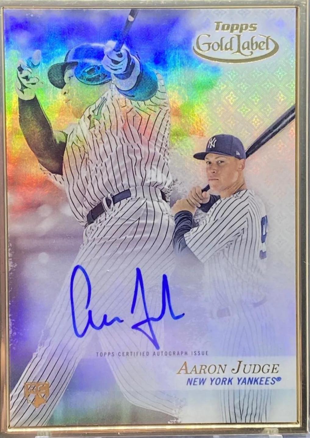 Aaron Judge Auto #FA-AJ Baseball Cards 2017 Topps Gold Label Framed Autographs