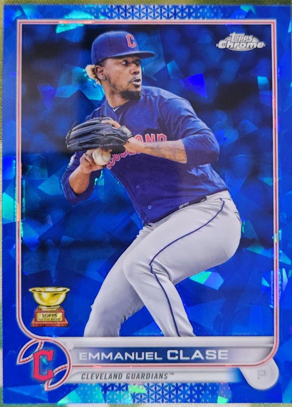 Emmanuel Clase #190 2022 Topps Chrome Sapphire Baseball