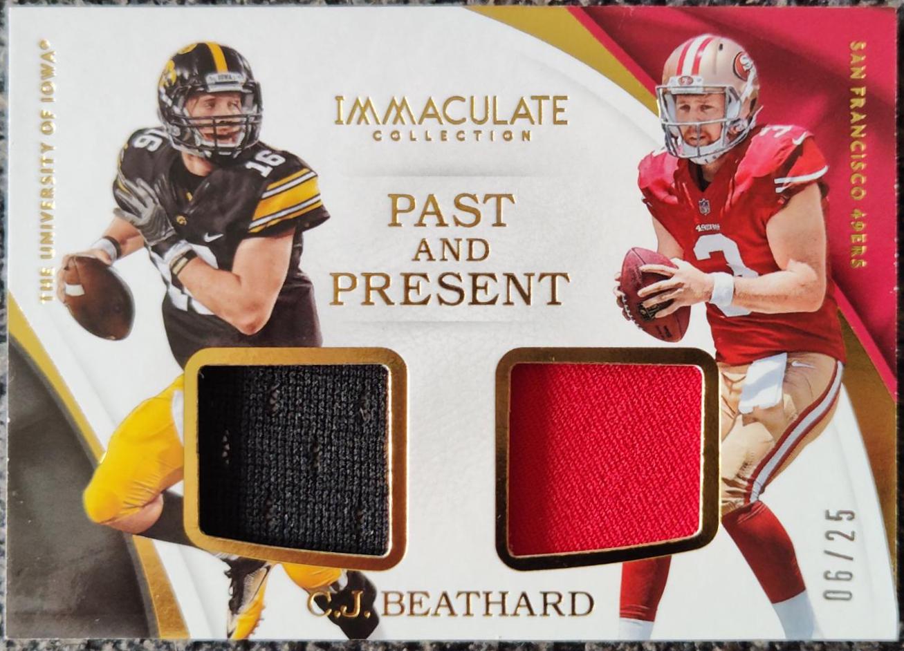 C.J. Beathard #PA-CJ Football Cards 2017 Panini Immaculate Past & Present