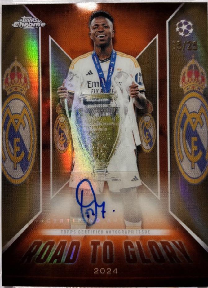 Vini Jr. #RTG-VJ 2025 Topps Chrome UEFA Road To Glory Autograph