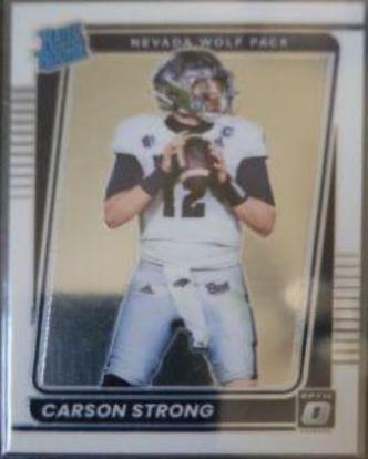 Carson Strong #16 Football Cards 2022 Panini Chronicles Draft Picks Donruss Optic Rated Rookie
