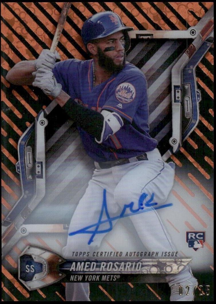 Amed Rosario [Autograph Orange Orbit Diffractor] #HT-ARO