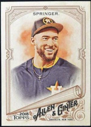 George Springer #186 2018 Topps Allen & Ginter X Baseball