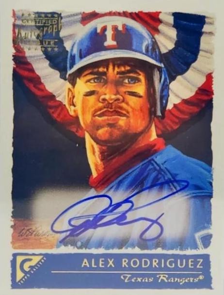 Alex Rodriguez #GA-AR Baseball Cards 2001 Topps Gallery Certified Autograph