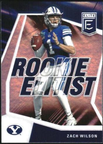 Zach Wilson #3 Football Cards 2021 Panini Donruss Elite Rookie Elitist