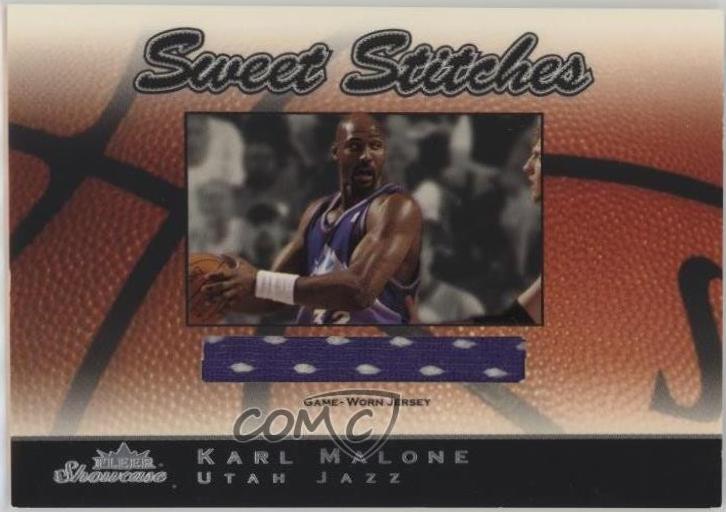 Karl Malone #SS-KM 2003 Fleer Showcase Sweet Stitches Basketball