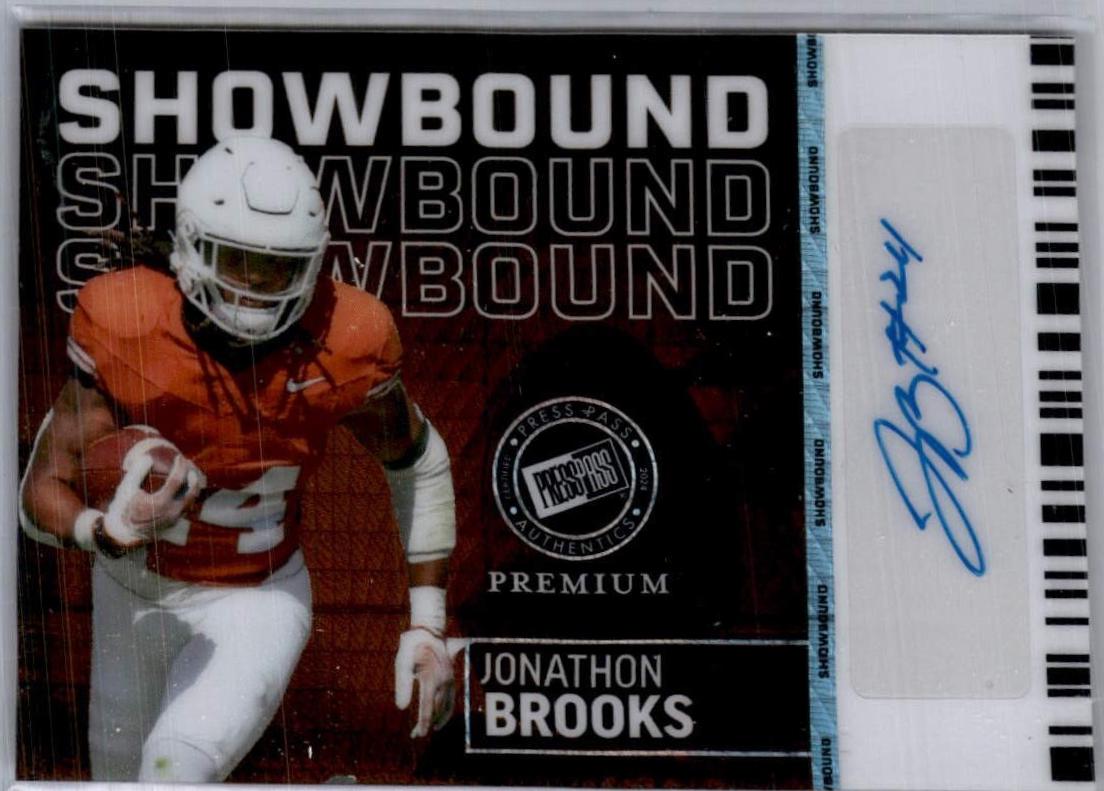 Jonathon Brooks #S-JB3 Football Cards 2024 Press Pass Premium Showbound Autograph