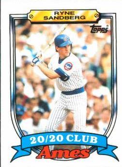 Ryne Sandberg #26 Baseball Cards 1989 Topps Ames 20/20