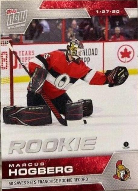 Marcus Hogberg #155 Hockey Cards 2019 Topps Now NHL Stickers