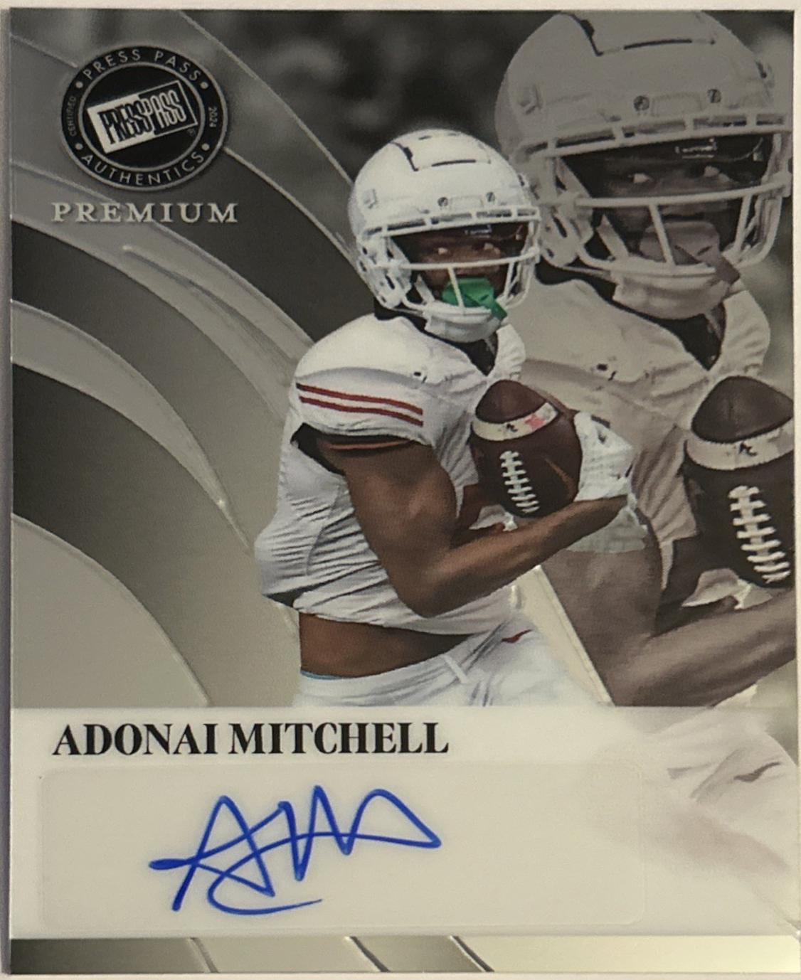 Adonai Mitchell #RA-AM1 2024 Press Pass Premium Retro Autograph Football