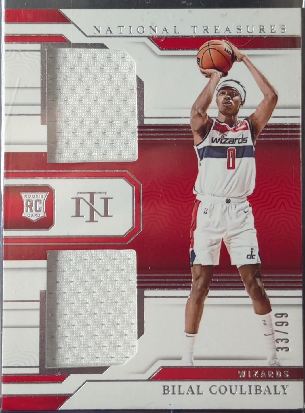 Bilal Coulibaly #RD-COU Basketball Cards 2023 Panini National Treasures Rookie Dual Materials