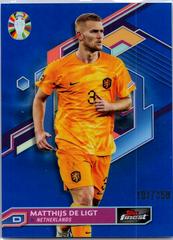 Matthijs de Ligt [Blue Refractor] #53 Soccer Cards 2023 Topps Finest Road to UEFA EURO Prices