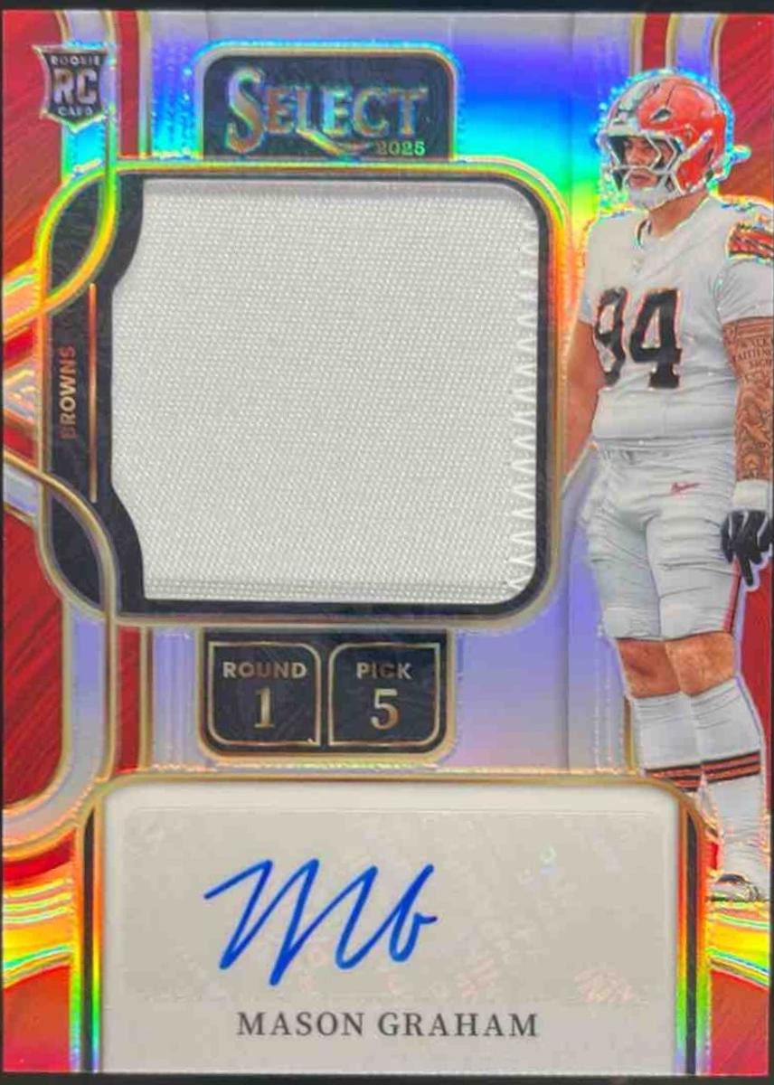 Mason Graham #PSS-MGM 2025 Panini Select Prime Selections Prizm Signature Football