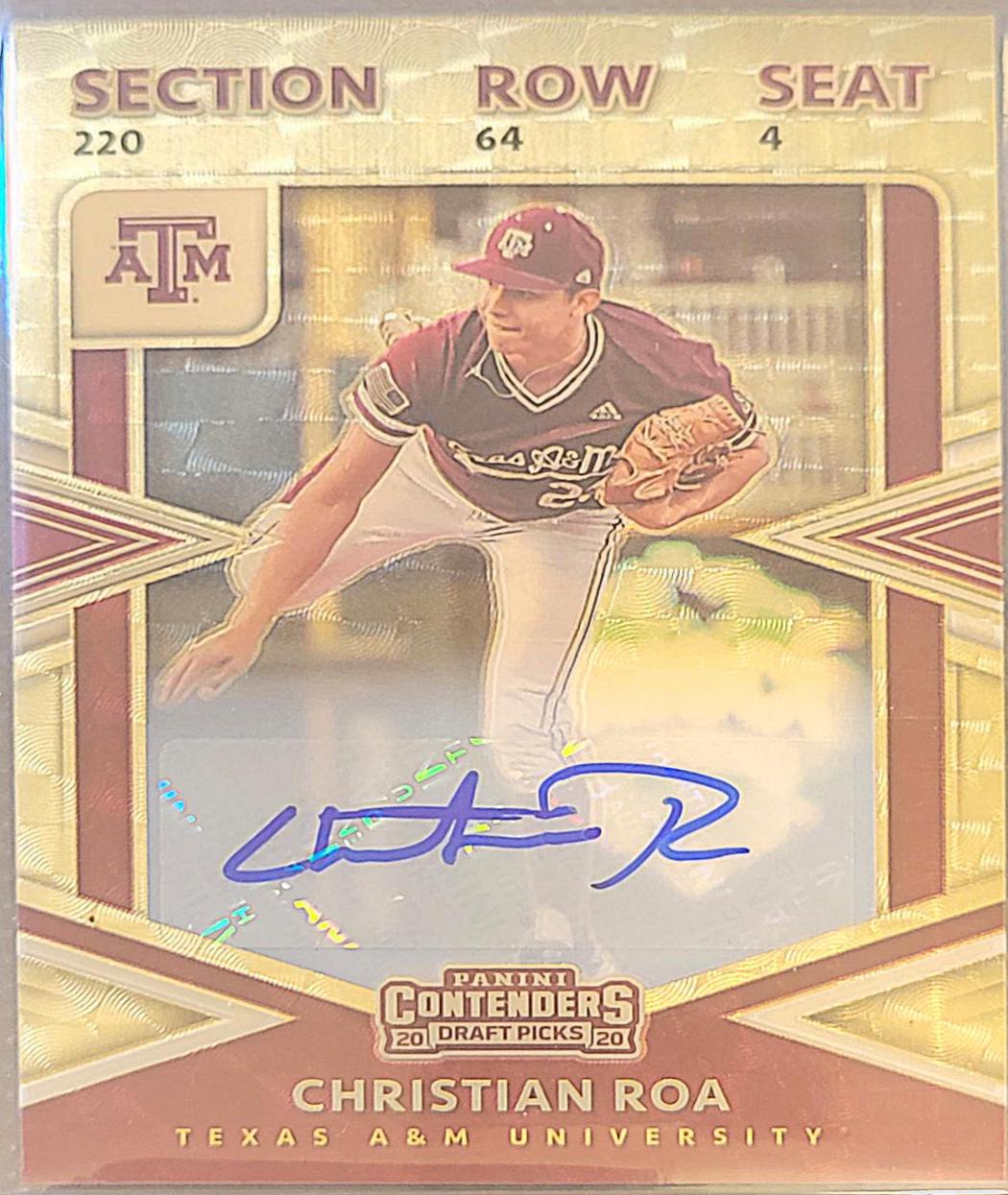Christian Roa #CT-CR 2020 Panini Elite Extra Edition College Tickets Baseball
