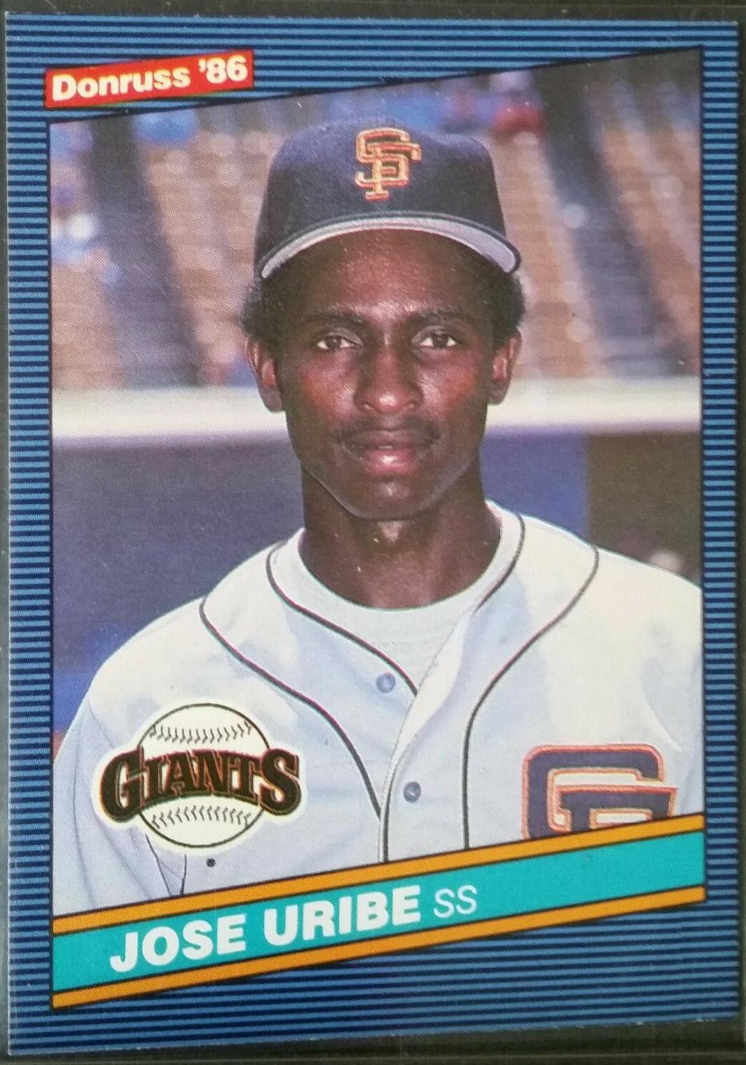 Jose Uribe #236 Baseball Cards 1986 Donruss