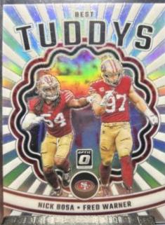 Fred Warner / Nick Bosa #BT-FN Football Cards 2023 Panini Donruss Optic Best Tuddys