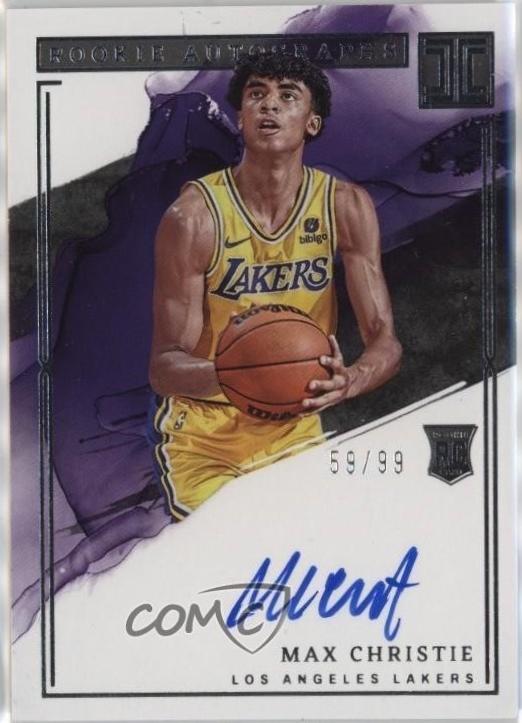 Max Christie #RA-MAX 2022 Panini Impeccable Rookie Autograph Basketball