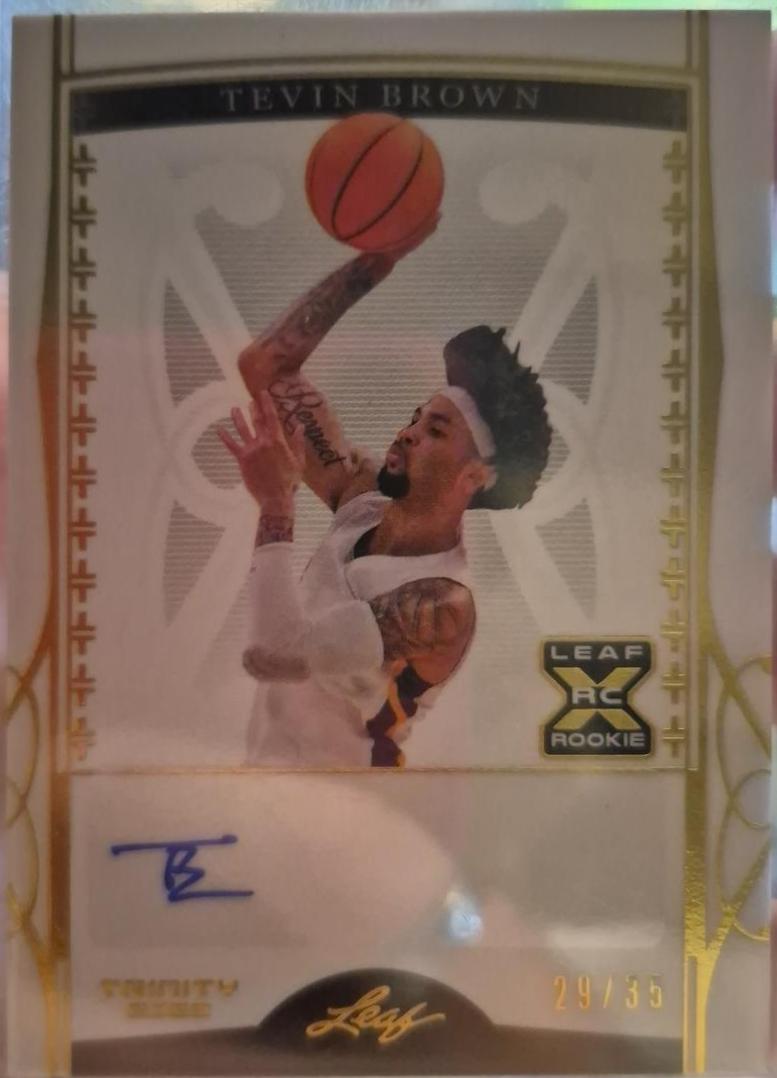 Tevin Brown #BA-TB1 2023 Leaf Trinity Autograph Basketball