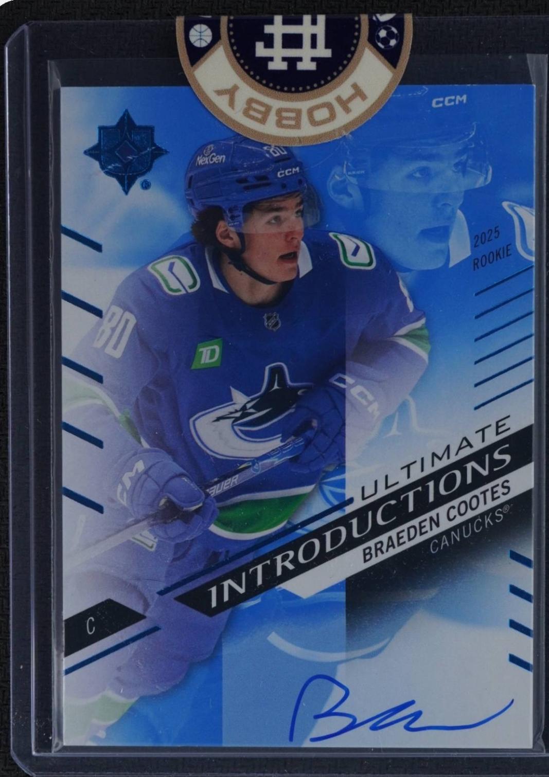 Braeden Cootes #UI-BC 2025 Upper Deck Ultimate Collection Introductions Auto Hockey