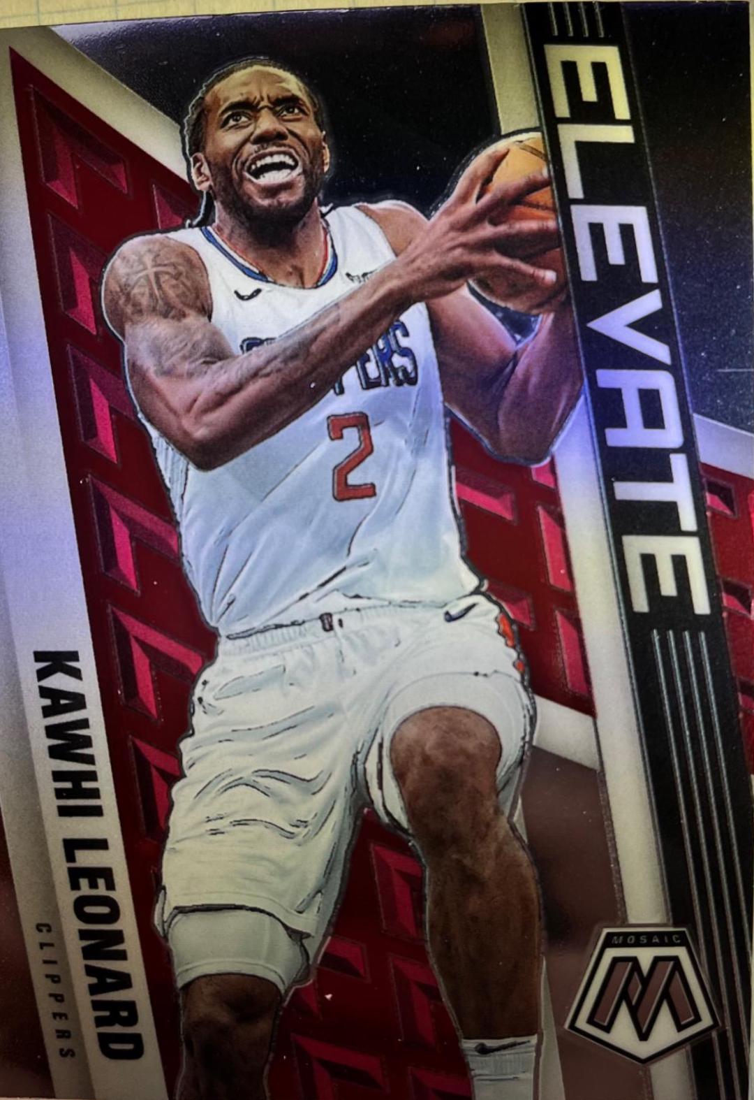 Kawhi Leonard #11 Basketball Cards 2021 Panini Mosaic Elevate